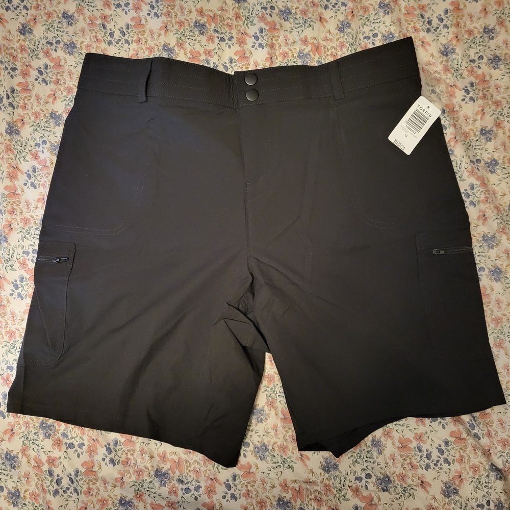 Womens Torrid Happy Camper Active Cargo Short - Stretch Woven Black